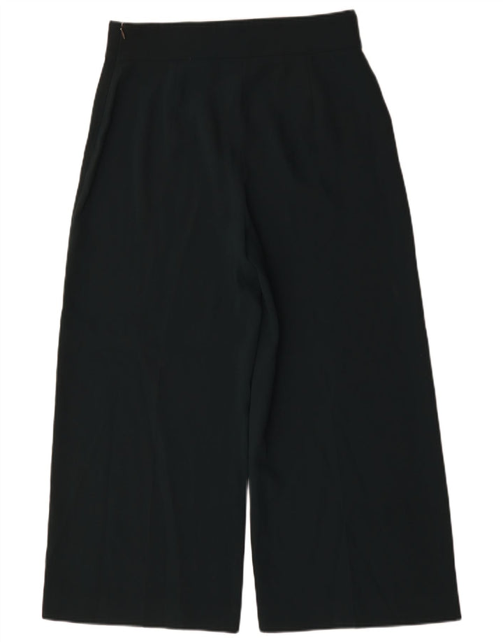 Zara Womens Brede Ben Cropped Trousers Large W30 L26 Grøn Polyester