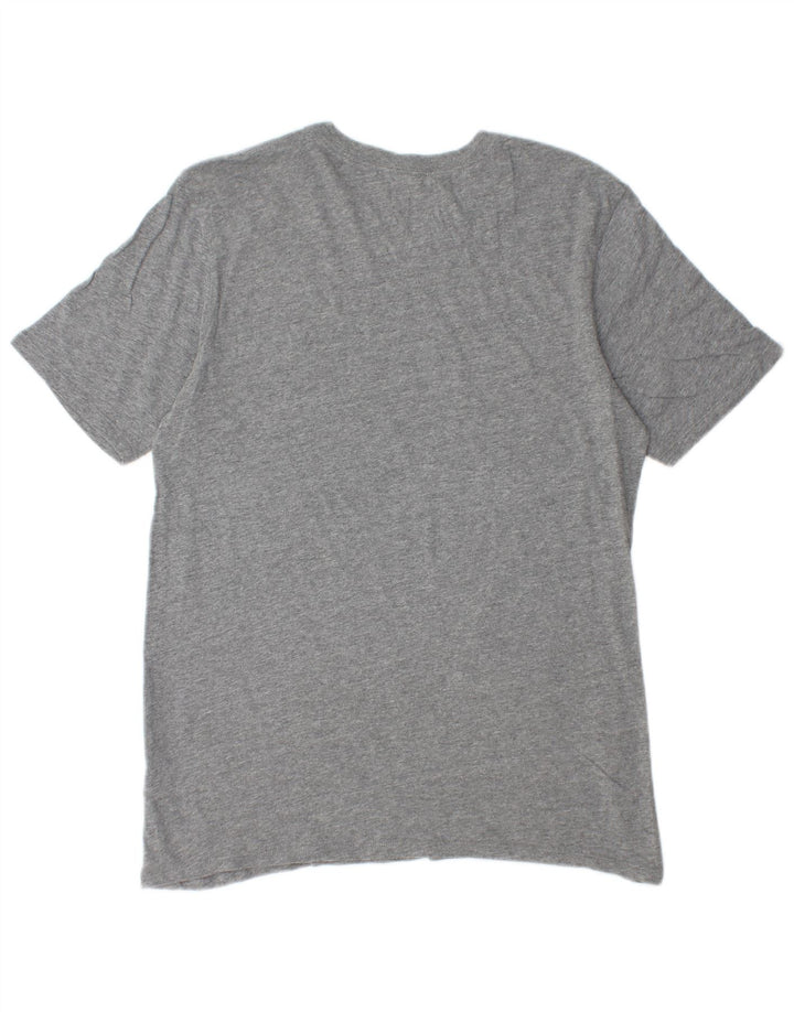 Nike Herre Athletic Cut Grafisk T-Shirt Top Medium Grey Flecked Bomuld