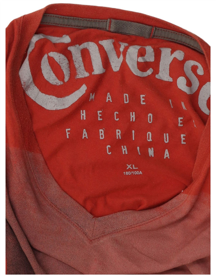 CONVERSE Herre grafisk T-shirt Top XL Rød