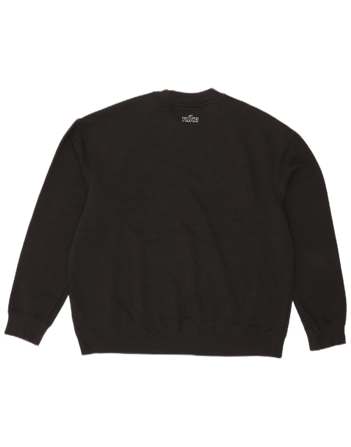 Nike Herre Dri Fit Grafisk Sweatshirt Jumper Lille sort bomuld