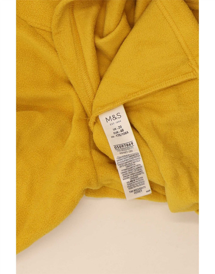Marks & Spencer Fleecejakke til kvinder UK 20 2XL Gul Polyester