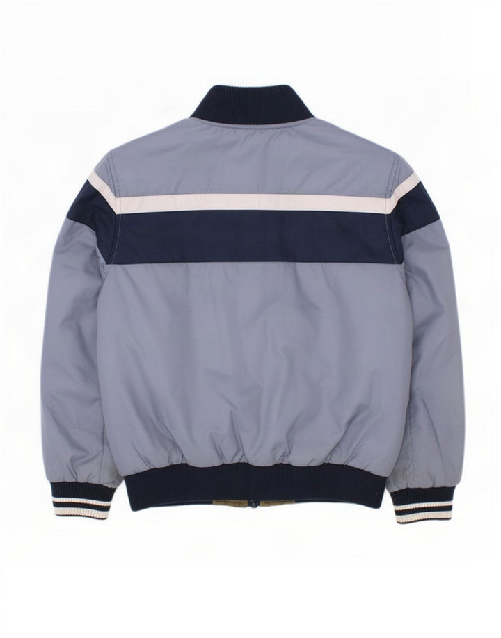 Benetton Boys grafisk polstret jakke 7-8 år Medium Blue Colourblock