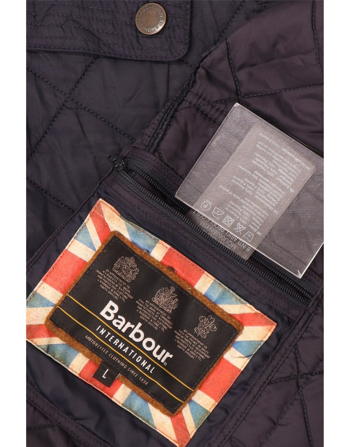 Barbour Herre quiltet jakke UK 40 Stor marineblå polyamid