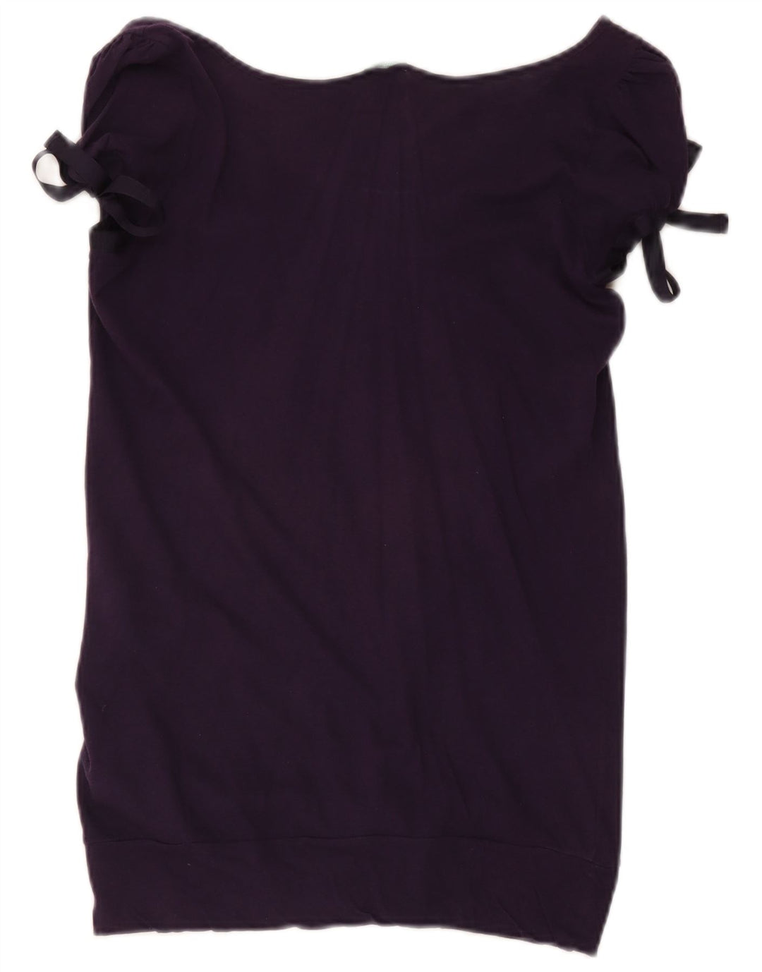Benetton Damebluse Top UK 14 Stor Lilla Bomuld
