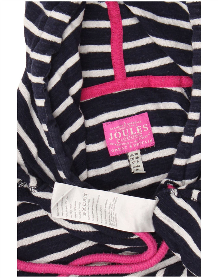 Joules Dame hættetrøje Langærmet UK 10 Lille marineblå stribet bomuld