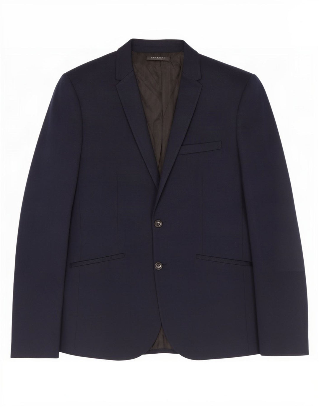 Zara Herre 2-knaps blazerjakke UK 42 XL Navyblå bomuld