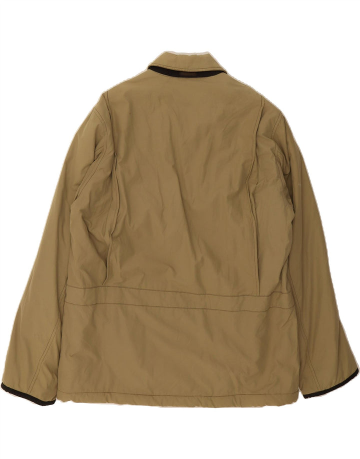 VINTAGE Mens Windbreaker Jacket UK 40 Large Khaki Cotton Vintage Vintage and Second-Hand Vintage from Messina Hembry 