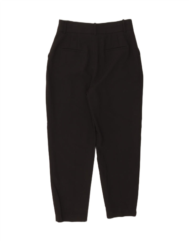 Zara koniske chinobukser til kvinder store W30 L27 sort polyester