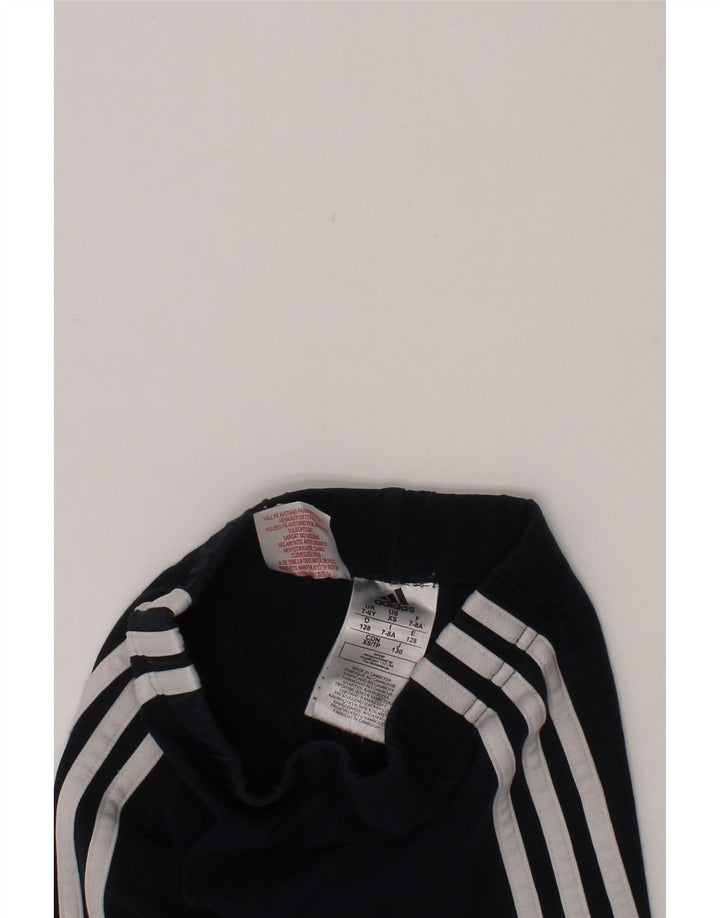 ADIDAS Boys Tracksuit Top Jacket 7-8 Years  Navy Blue Cotton Vintage Adidas and Second-Hand Adidas from Messina Hembry 