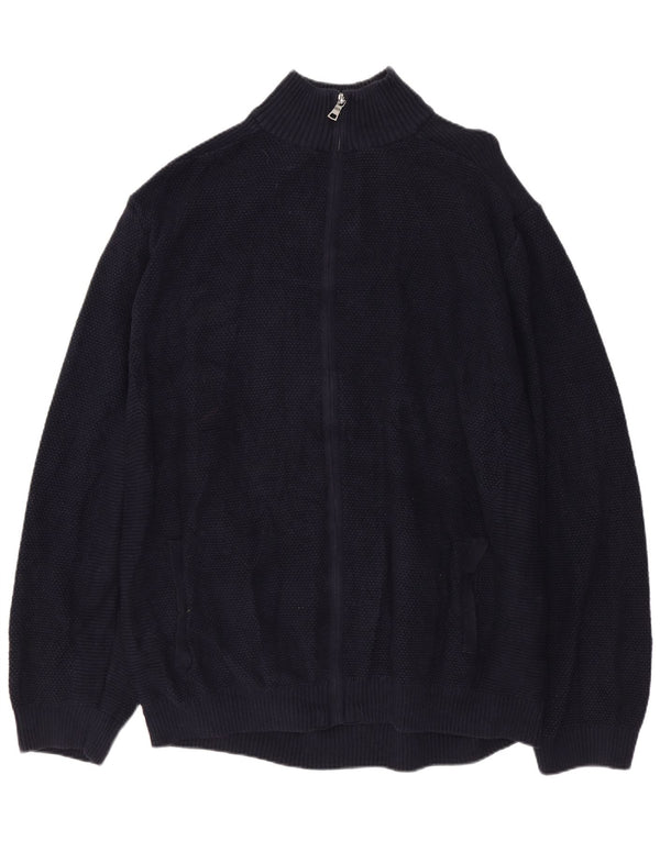 MARKS & SPENCER Herre cardigan sweater 2XL marineblå bomuld