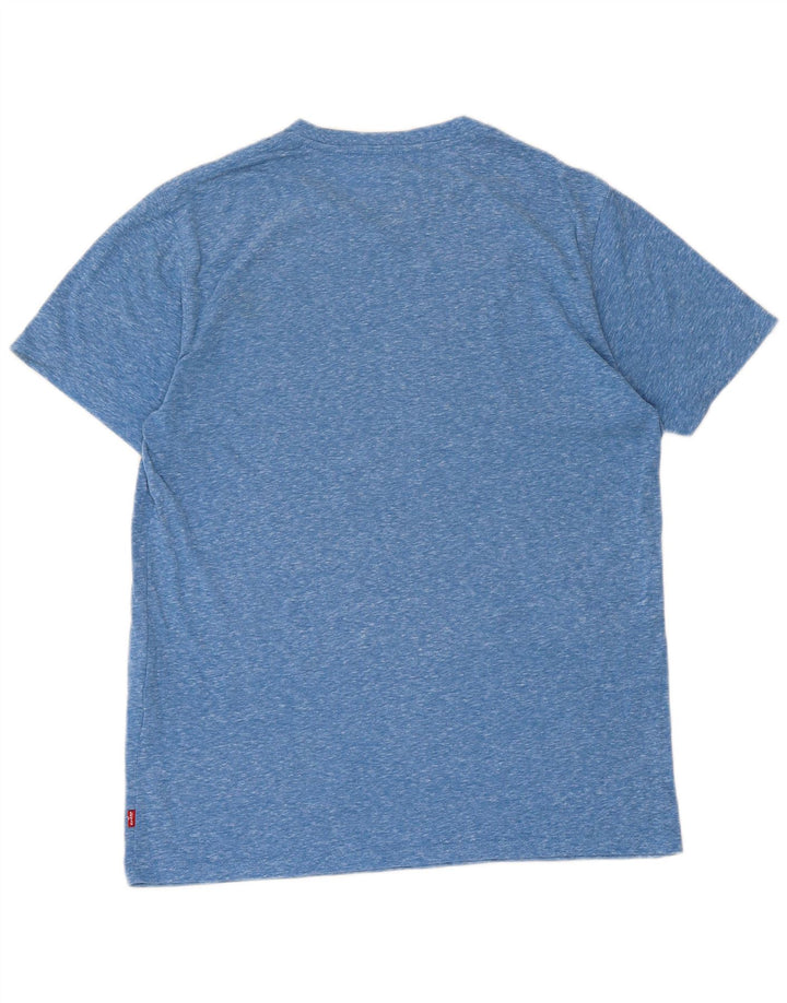 Levi's Herre grafisk T-shirt Top Medium Blue Flecked