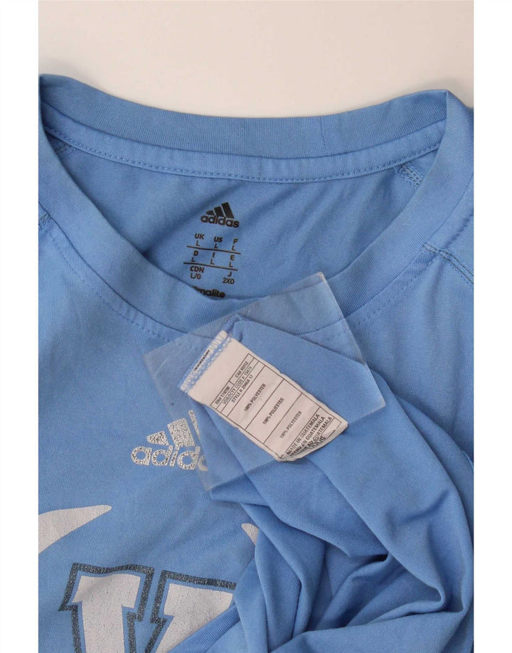 Adidas Herre Villanova Grafisk Top Langærmet Stor Blå Polyester