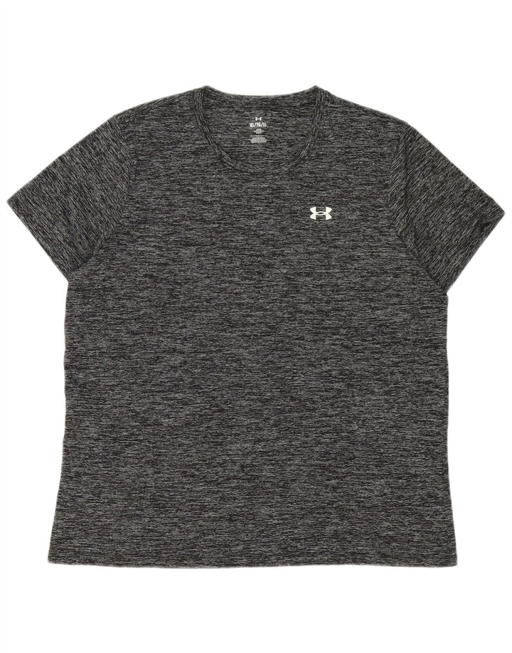 Under Armour Herre T-Shirt Top XL Grå Flecked Polyester