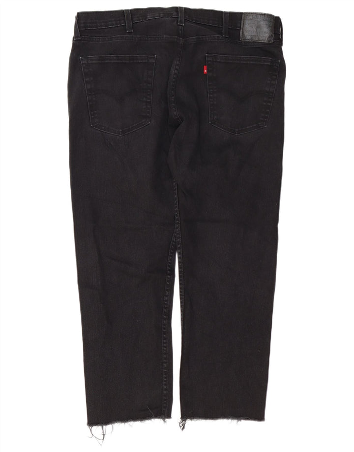 Levi's Herre 502 tilspidsede jeans W38 L26 sort bomuld