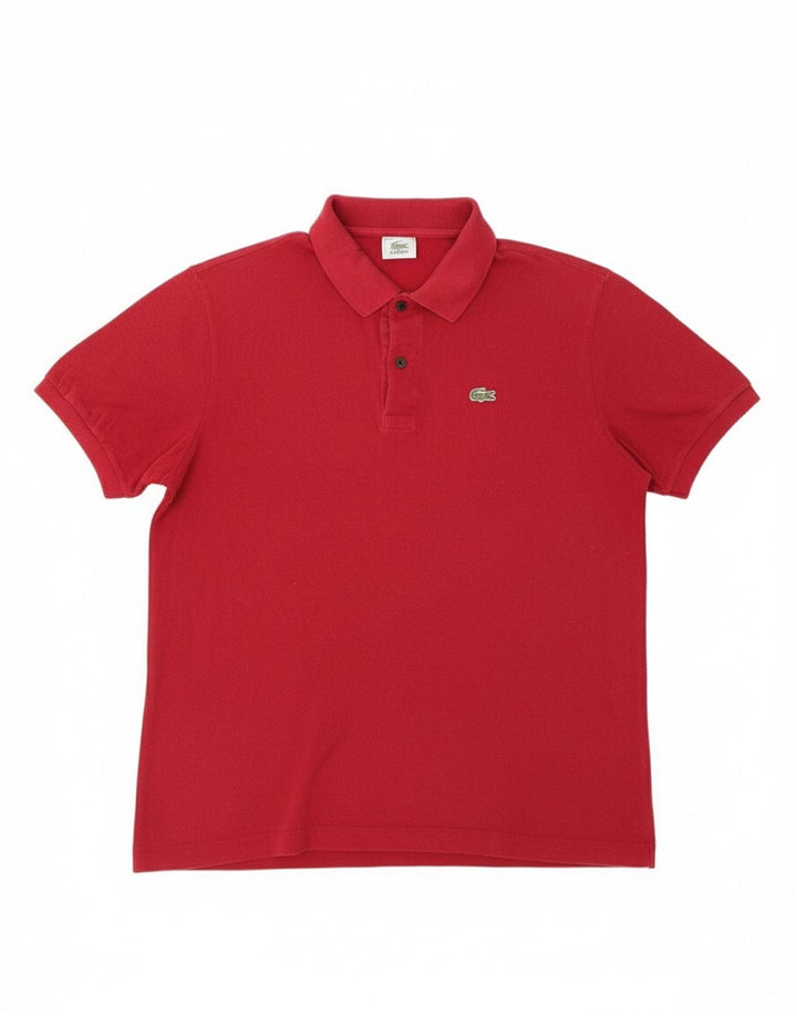 LACOSTE Mens Polo Shirt Size 6 XL Red