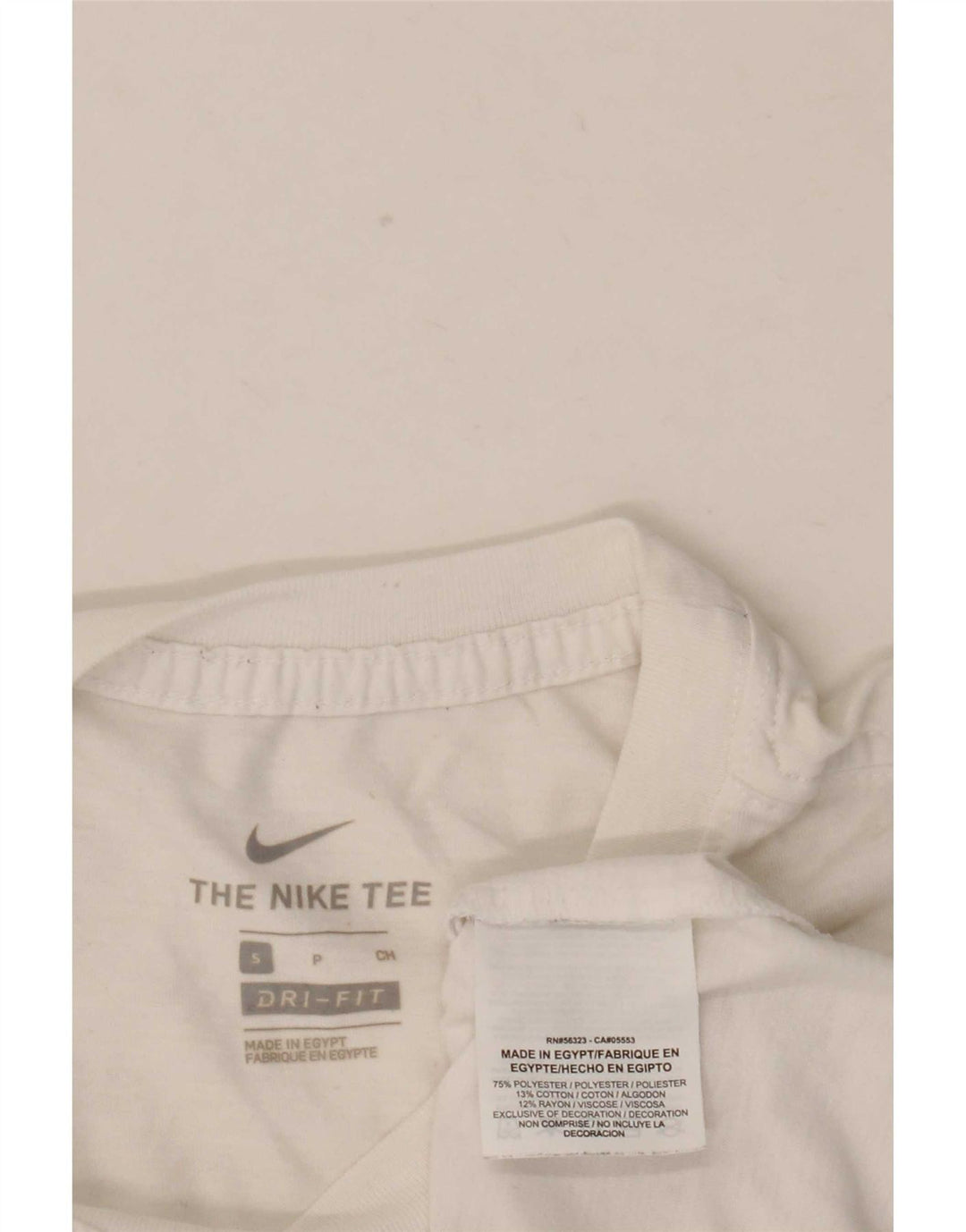 Nike Herre Dri Fit grafisk T-shirt top lille hvid polyester
