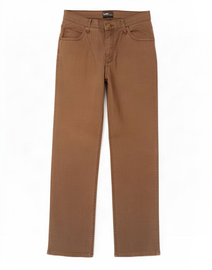 Lee Straight Jeans til mænd W32 L34 brun bomuld