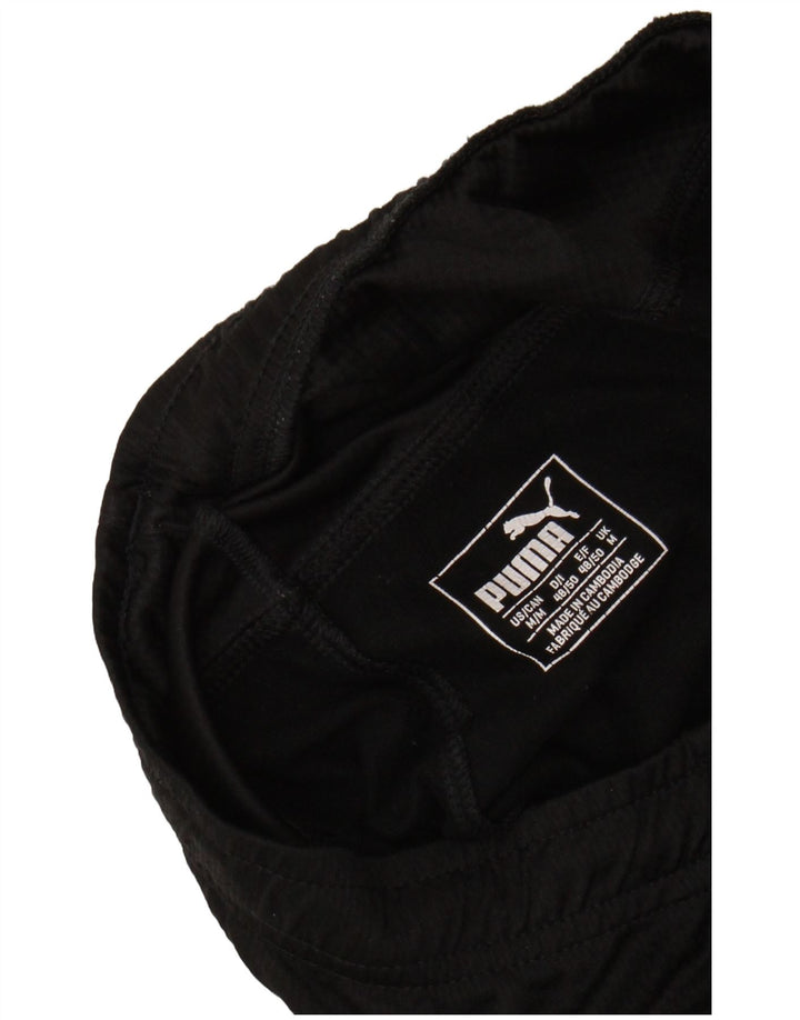 PUMA Mens Graphic Tracksuit Trousers Medium Black