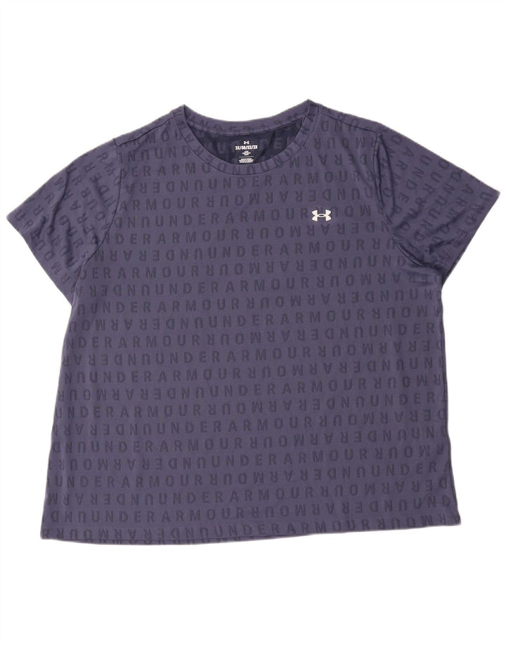 Under Armour Herre grafisk T-shirt top 2XL marineblå polyester