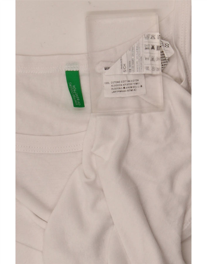 Benetton Dame Cami Top UK 10 Small White Bomuld