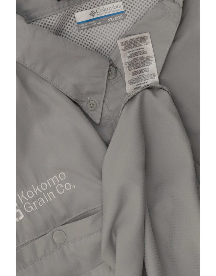 Columbia Herre Tamiami kortærmet skjorte 2XL grå polyester