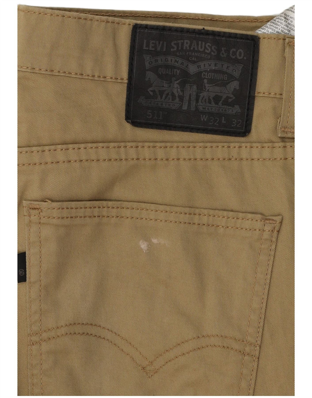 Levi's Herre 511 Slim Casual Bukser W32 L32 Beige Bomuld