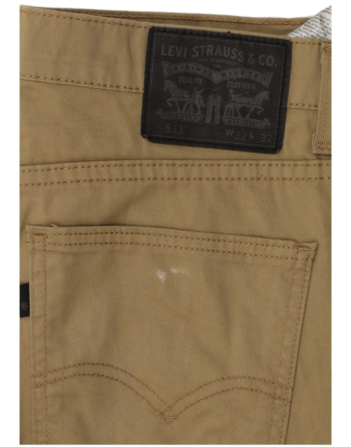 Levi's Herre 511 Slim Casual Bukser W32 L32 Beige Bomuld