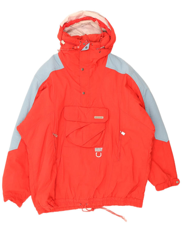 Schoffel Herre Gore-Tex Hætte Anorak Skijakke IT 56 3XL Rød Colourblock