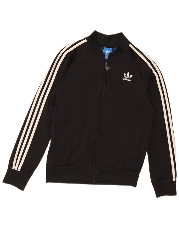 Adidas træningsdragt topjakke til kvinder UK 14 Medium Sort Polyester