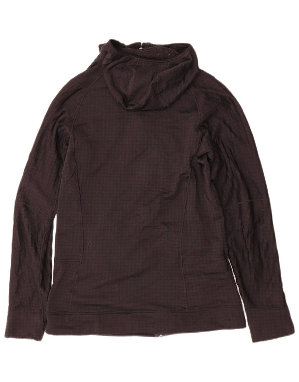 Patagonia Dame Hættetrøje Topjakke UK 10 Small Black Check
