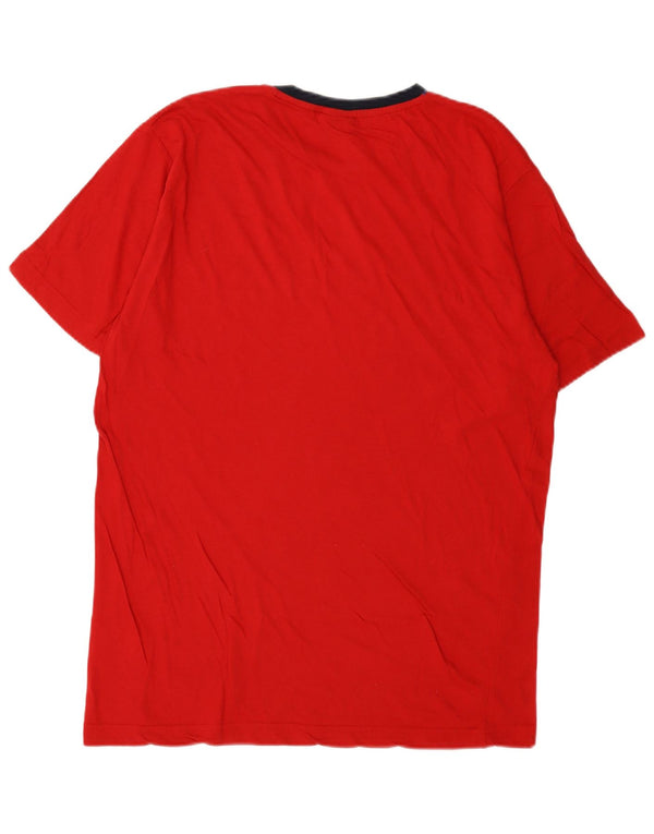Lotto Herre T-Shirt Top IT 52 XL Rød Bomuld