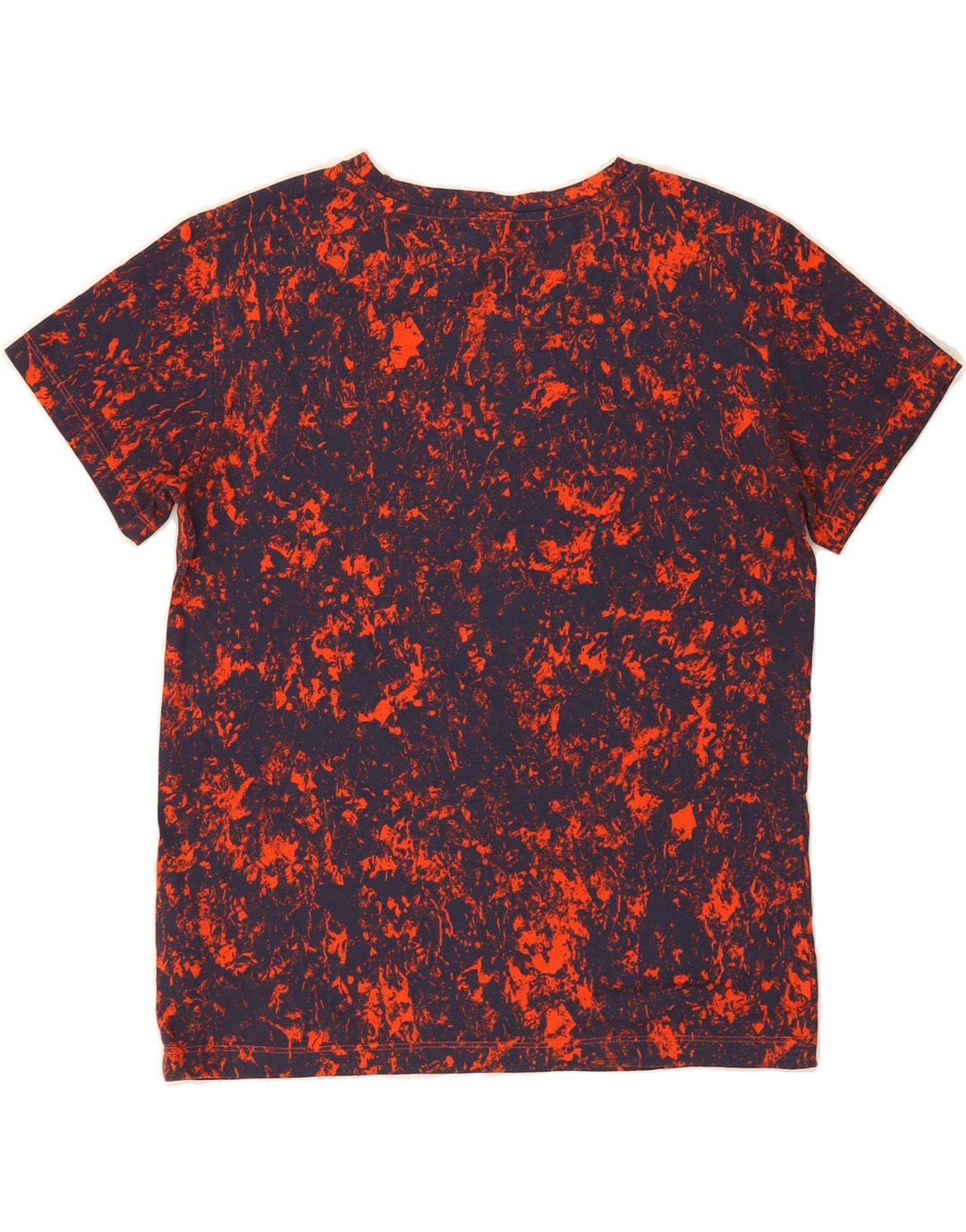 PUMA Womens Graphic T-Shirt Top UK 10 Small Navy Blue Tie Dye Polyester Vintage Puma and Second-Hand Puma from Messina Hembry 
