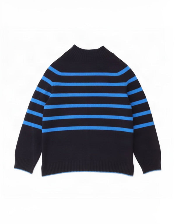 Besætningstøj Dame Turtle Neck Jumper Sweater UK 12 Medium Navy Blue