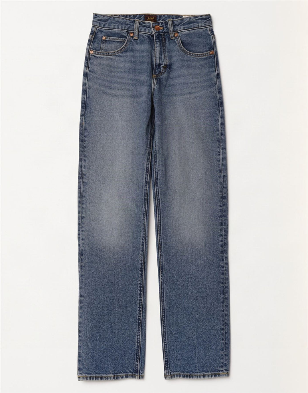 Lee Dame Rider Classic Straight Jeans W26 L30 Blå Bomuld