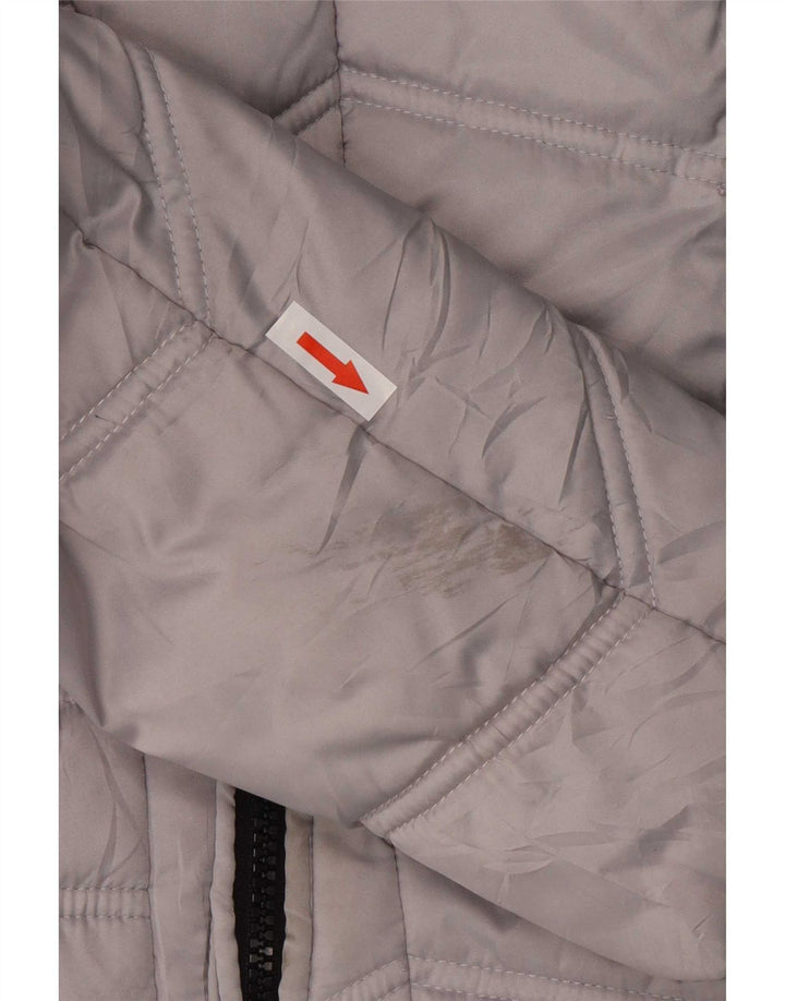 Nautica polstret hættejakke til kvinder UK 6 XS Grå polyester