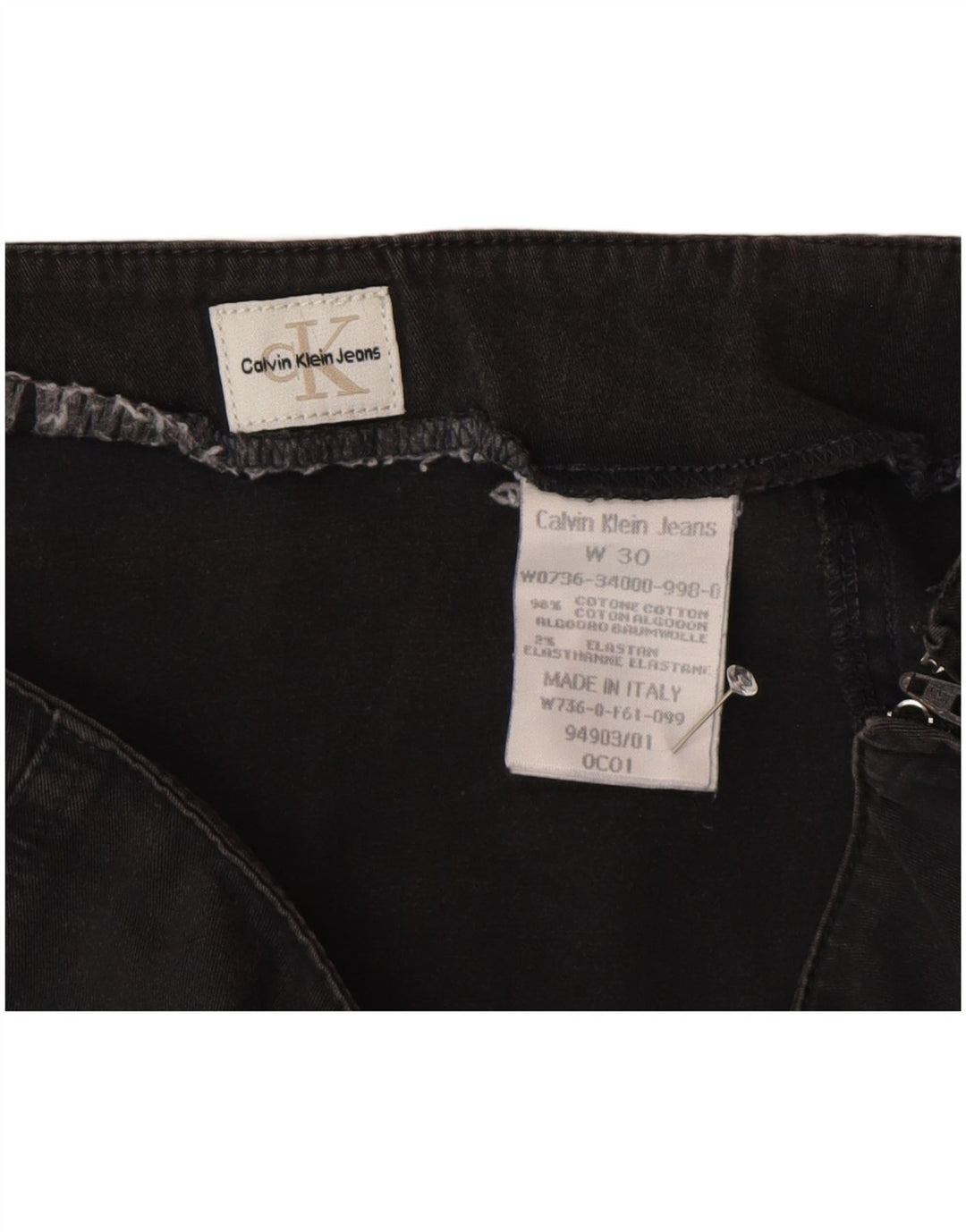 Calvin Klein Dame Mini-nederdel W30 Medium Grey Bomuld