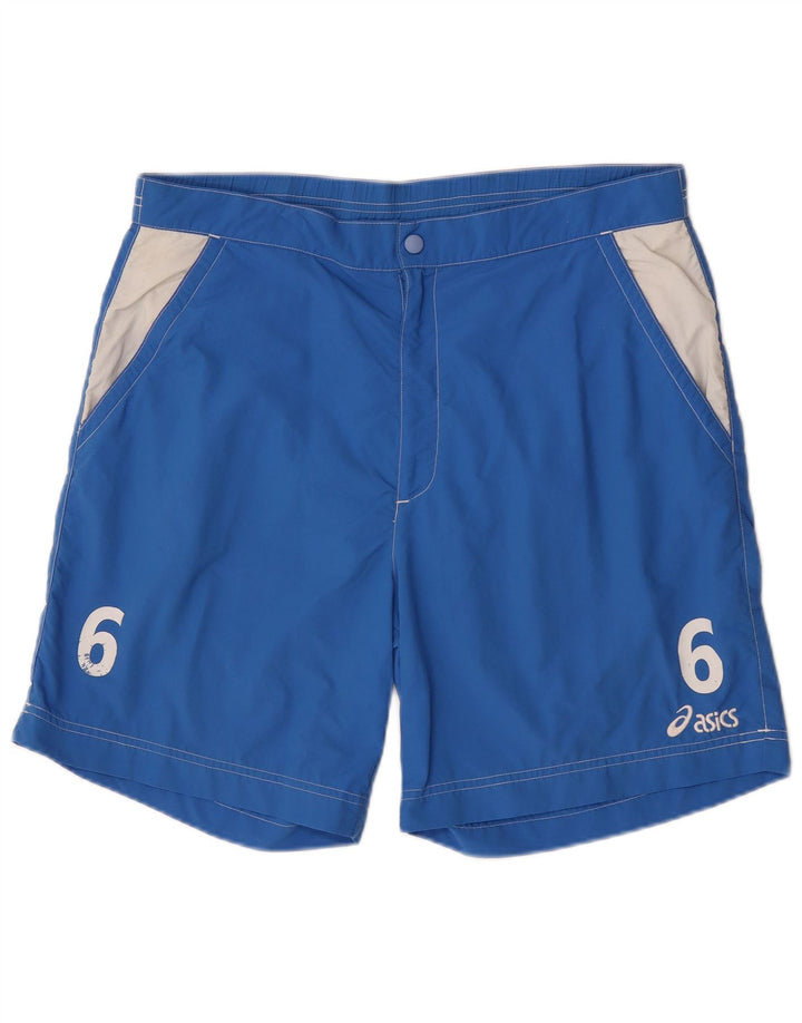 Asics Herre Grafiske Chino Shorts XL W36 Blå Colourblock Polyamid