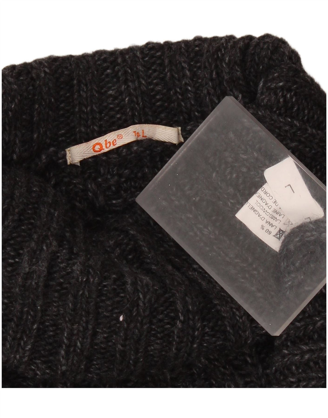 Vintage Herre rullehals sweater stor grå lammeuld