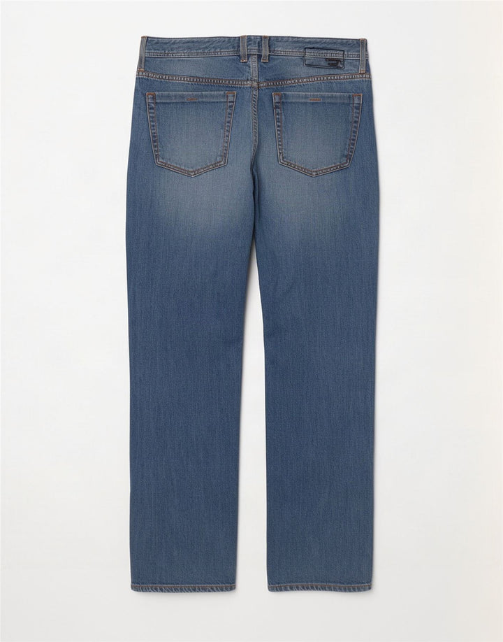Diesel Herre Zathan Straight Jeans W36 L34 Blå Bomuld