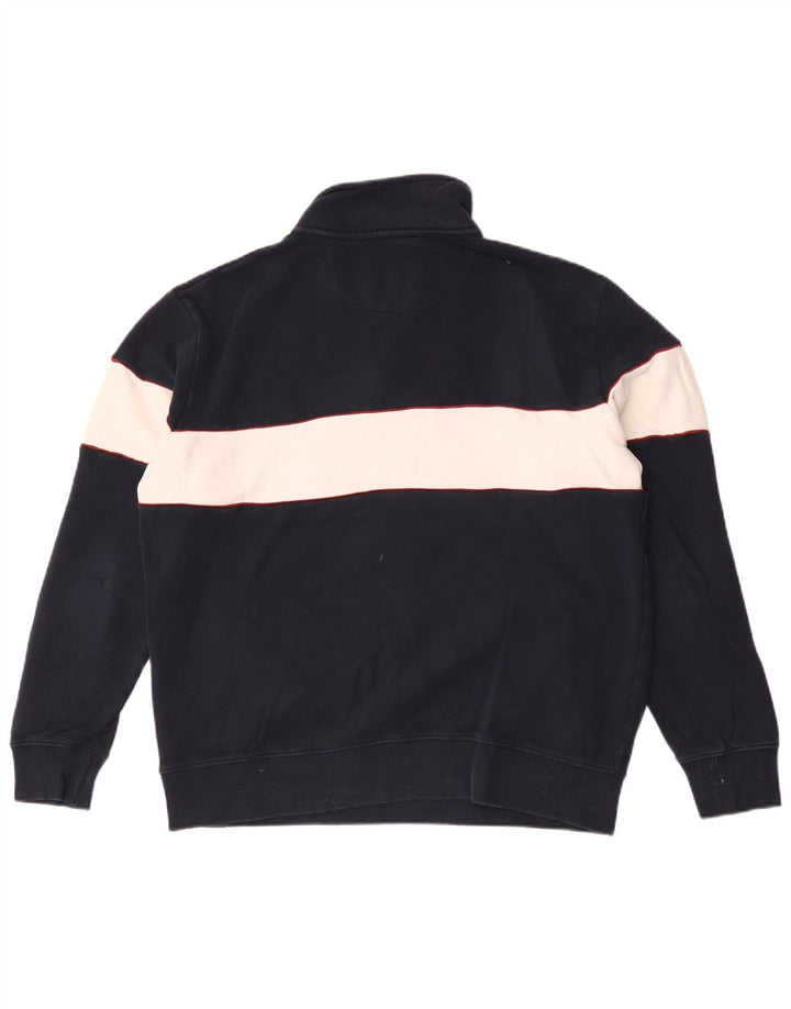 Marks & Spencer Sweatshirt med lynlås til mænd, stor marineblå farveblok