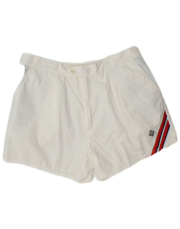 Vintage Herre Tennis Chino Shorts W32 Medium White