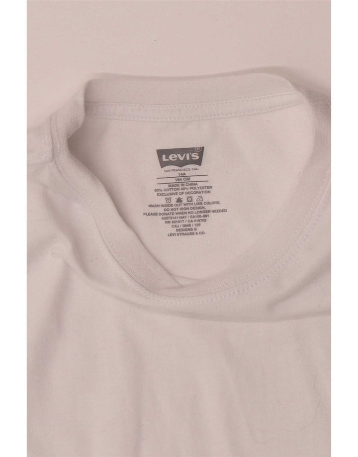 Levi's Boys T-Shirt Top 13-14 År Hvid Bomuld
