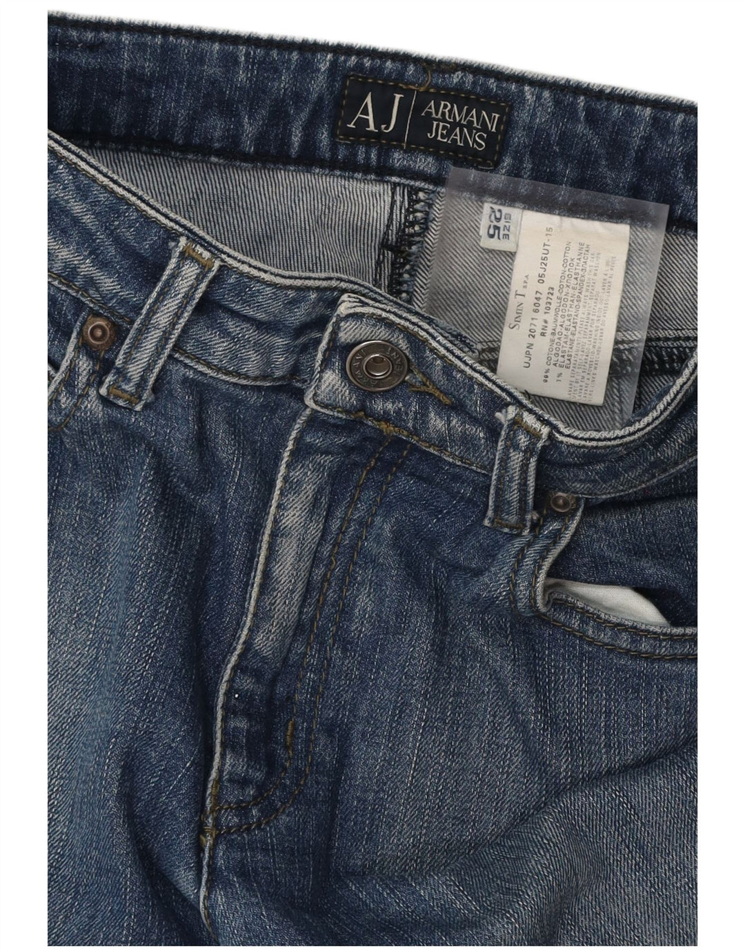 ARMANI Dame Bootcut Jeans W25 L29 Blå Bomuld