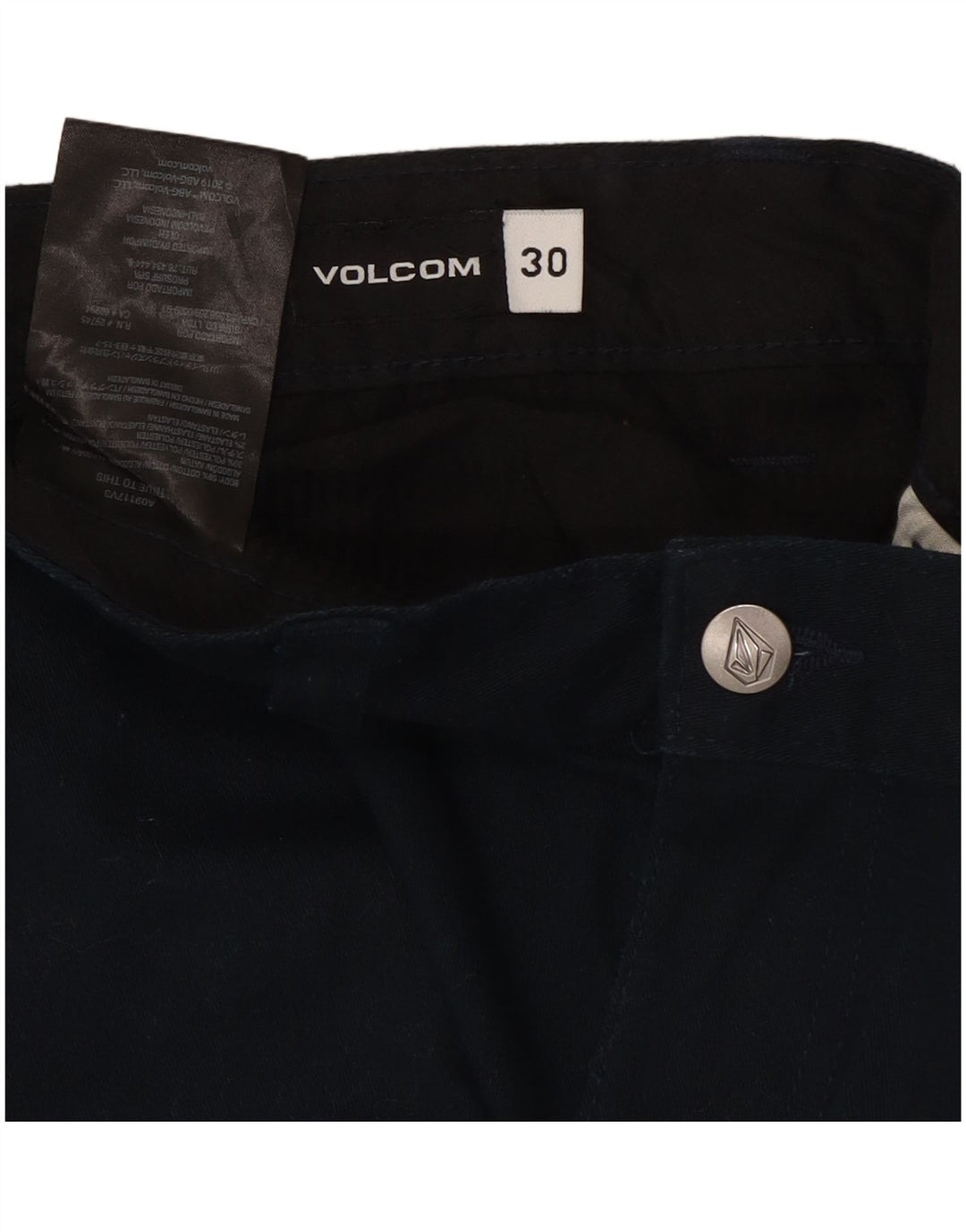 Volcom Herre Chino Shorts W30 Medium Marineblå Bomuld