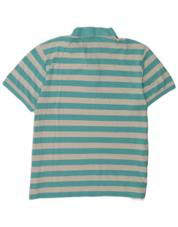 Crew Clothing Herre poloshirt 2XL turkis stribet bomuld
