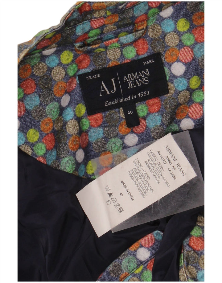 ARMANI JEANS Dame Blazer Jacket IT 40 Lille flerfarvet Polka Dot