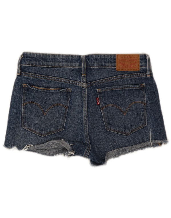 Levi's Womens 712 Slim Denim Shorts W26 Små blå bomuld