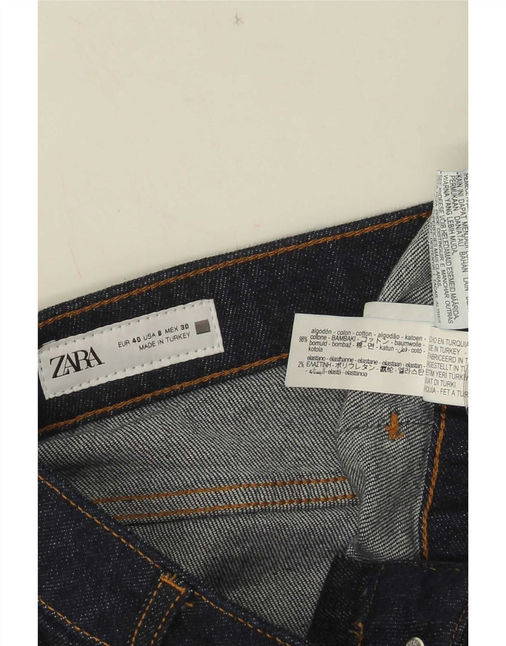 Zara Dame Bootcut Jeans EU 40 Medium W30 L27 Marineblå Bomuld