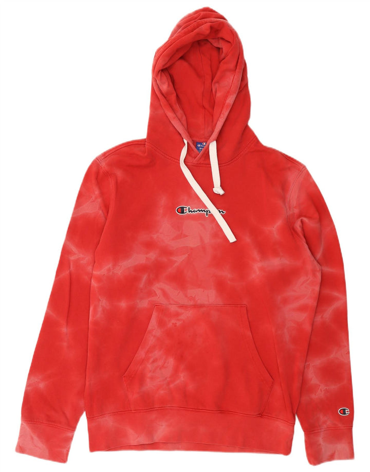 Champion Herre grafisk hættetrøje Jumper Medium Red Tie Dye
