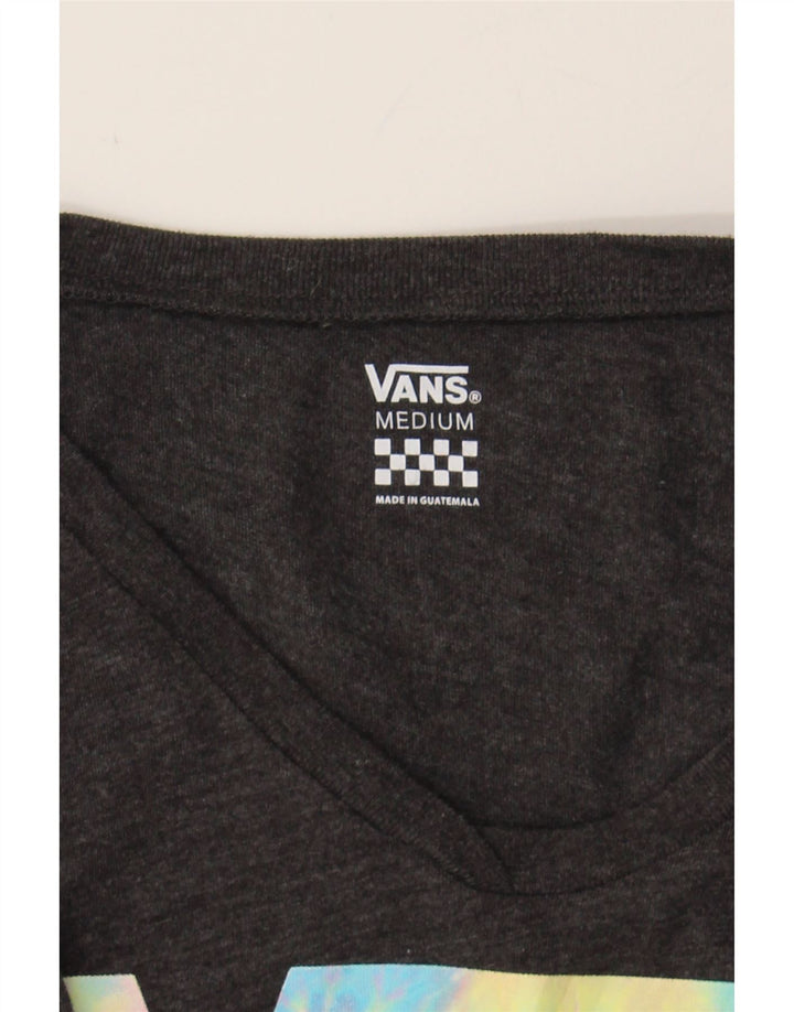 VANS Womens Graphic T-Shirt Top UK 14 Medium Black Vintage Vans and Second-Hand Vans from Messina Hembry 